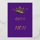 Königin Mama Folien Feiertagskarte (Vorderseite)