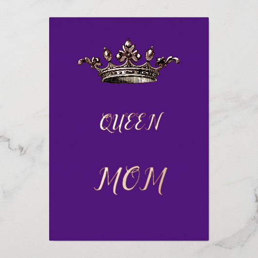 Königin Mama Folien Feiertagskarte (Vorderseite)