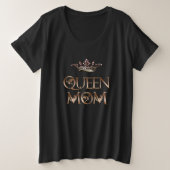 Königin Mama Große Größe T-Shirt (Design vorne)