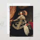 Königin Maria Anna von Österreich, 1652 Postkarte (Vorne/Hinten)