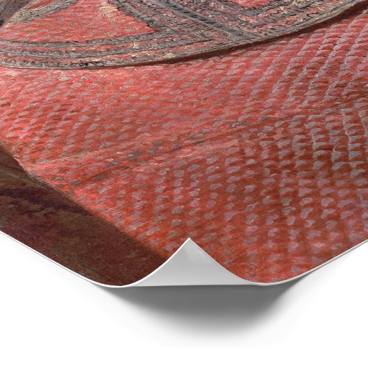 Königin Maria Anna von Spanien in einem roten Klei Poster (Ecke)