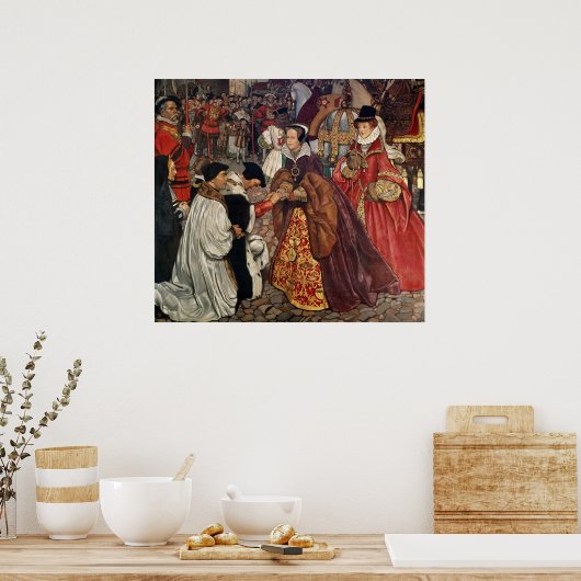 Königin Maria und Prinzessin Elisabeth treten ein Poster (Küche)