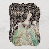 Königin Marie Antoinette - Einladungen (Vorne/Hinten)