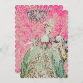 Königin Marie Antoinette - Einladungen / UAWG (Vorne/Hinten)