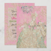 Königin Marie Antoinette - Einladungen / UAWG (Vorne/Hinten)