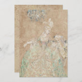 Königin Marie Antoinette - Einladungen / UAWG (Vorne/Hinten)