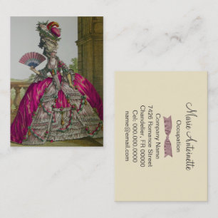 Königin Marie Antoinette PAPIER/GRÖSSE/FORM OPTION Visitenkarte