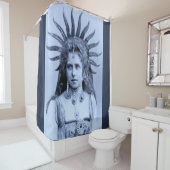 Königin Marie von Rumänien als Sun Queen - blau Duschvorhang (Beispiel)