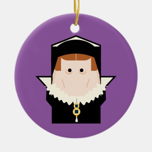 Königin Mary I Keramik Ornament (Vorne)