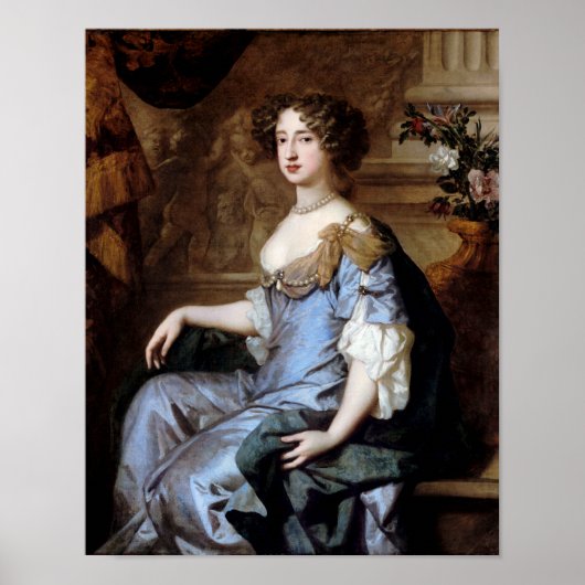Königin Mary II von Sir Peter Lely Poster (Vorne)