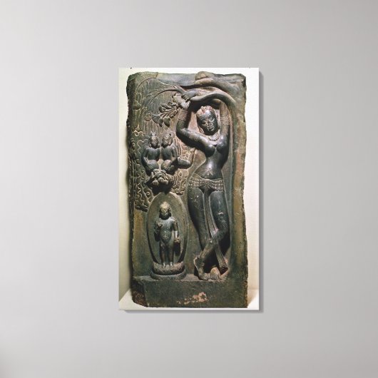 Königin Maya, die den künftigen Buddha zur Welt br Leinwanddruck (Vorderseite)