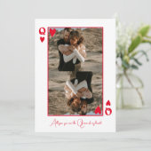 Königin meines Herzens Foto Valentinstag Feiertagskarte (Stehend Vorderseite)