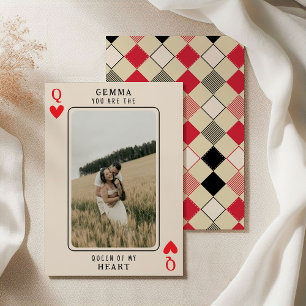 Königin meines Herzens individuelles Valentinsfoto Feiertagskarte