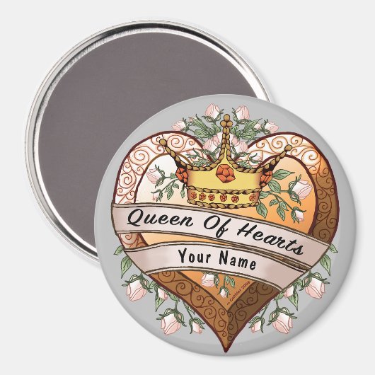 Königin meines Herzens Magnet (Vorderseite/Rückseite)