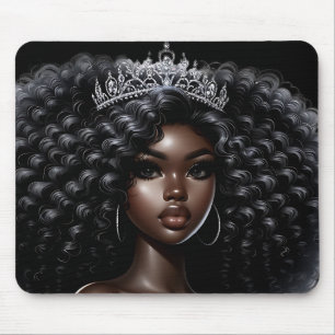 Königin Melanin, schwarzem Mädchen, Königin Mousepad