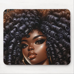 Königin Melanin, schwarzem Mädchen, Königin Mousepad