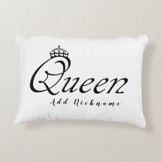 Königin mit Krone Dekokissen (Rückseite)