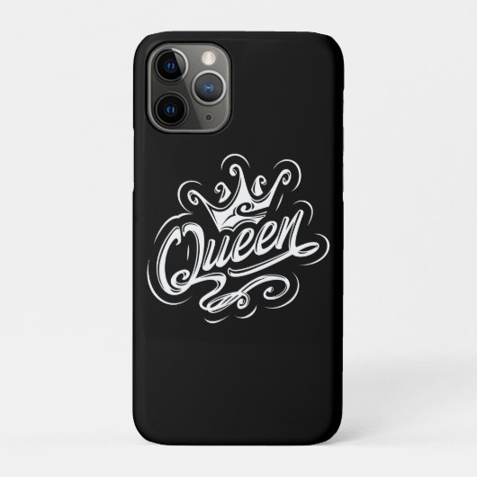 Königin mit Krone, Typografie-Design Case-Mate iPhone Hülle (Rückseite)