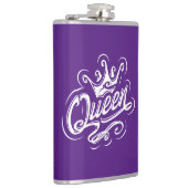 Königin mit Krone, Typografie-Design Flachmann (Rechts)