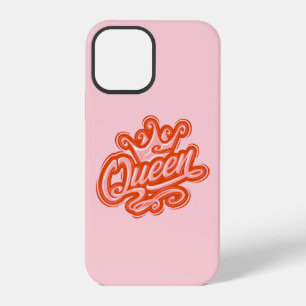 Königin mit Krone, Typografie-Design iPhone 12 Pro Hülle