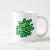 Königin mit Krone, Typografie-Design Jumbo-Tasse (Rechts)