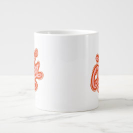 Königin mit Krone, Typografie-Design Jumbo-Tasse
