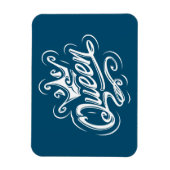 Königin mit Krone, Typografie-Design Magnet (Vertikal)