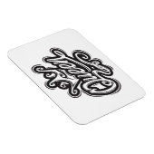 Königin mit Krone, Typografie-Design Magnet (Rechte Seite)