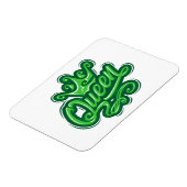 Königin mit Krone, Typografie-Design Magnet (Linke Seite)