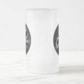 Königin mit Krone, Typografie-Design Mattglas Bierglas (Mittel)