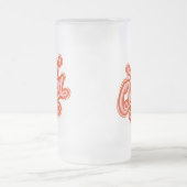 Königin mit Krone, Typografie-Design Mattglas Bierglas (Mittel)