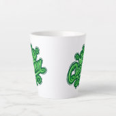 Königin mit Krone, Typografie-Design Milchtasse (Vorderseite)