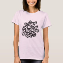 Königin mit Krone, Typografie-Design