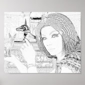 Königin mit Pet-Farbseite Poster (Vorne)