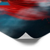 Königin mit roten Flügeln in Wolken Poster (Ecke)