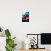 Königin mit roten Flügeln in Wolken Poster (Heimbüro)