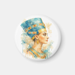 Königin Nefertiti Aquarell Altägyptische Kunst Magnet