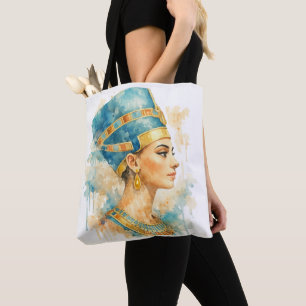 Königin Nefertiti Aquarell Altägyptische Kunst Tasche