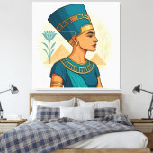 Königin Nefertiti - Elegantes ägyptisches Symbol Leinwanddruck (Insitu (Schlafzimmer))