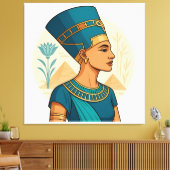 Königin Nefertiti - Elegantes ägyptisches Symbol Leinwanddruck (Insitu (Wohnzimmer))