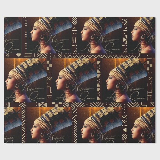 Königin Nefertiti Geschenkpapier (Flach)