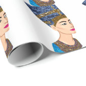 Königin nefertiti geschenkpapier (Rolleneckpunkt)