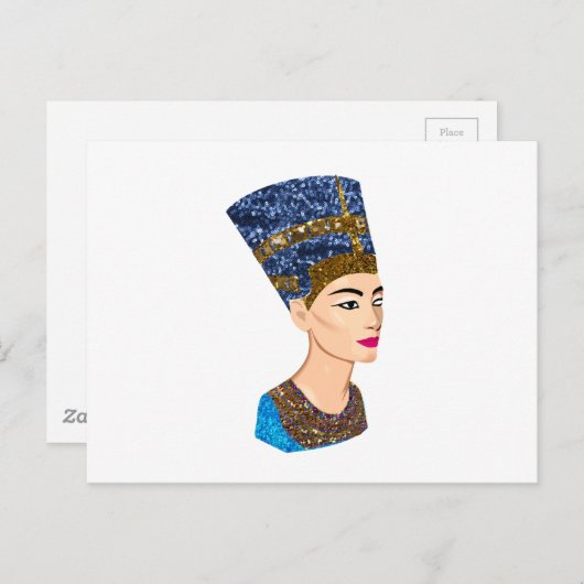 Königin nefertiti postkarte (Vorne/Hinten)