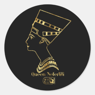 Königin Nefertiti Profil Runder Aufkleber