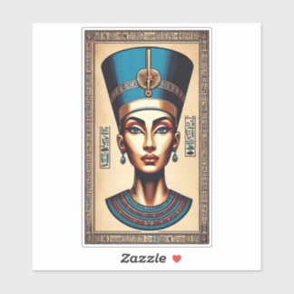 Königin Nefertiti - Zeitlose ägyptische Schönheit Aufkleber