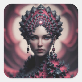 Königin Newtonbrot in all ihrer königlichen Herrli Quadratischer Aufkleber