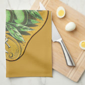 Königin-Oliven-Vintager Handtuch (Viertel Falte)