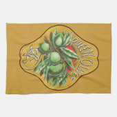 Königin-Oliven-Vintager Handtuch (Horizontal)