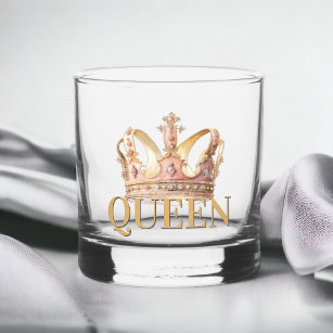 Königin Pink Gilded Crown Whiskyglas