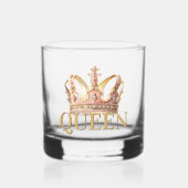 Königin Pink Gilded Crown Whiskyglas (Vorderseite)
